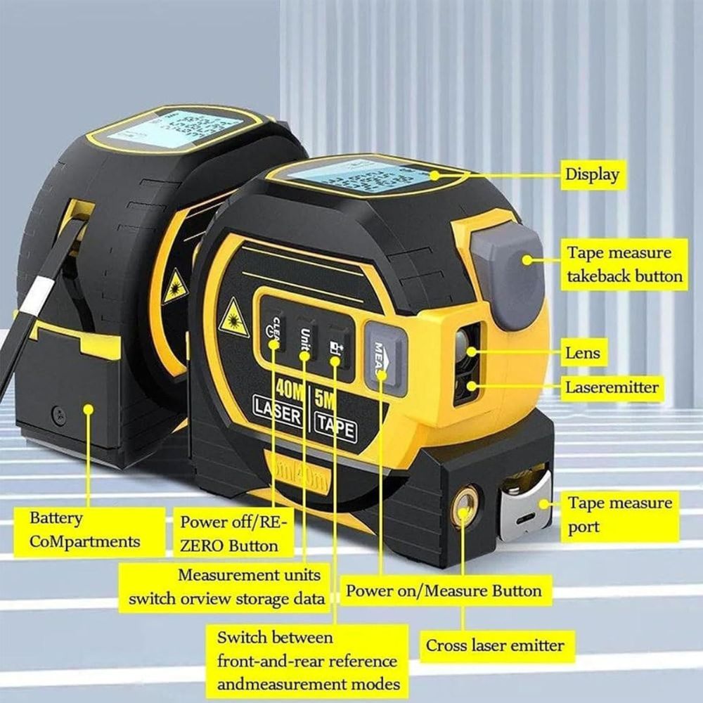 Calla | Laser Tape Measure | 3-in-1 Digital Distance Tool | 131FT/197FT