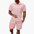Faye | Men's Polo Shirt and Shorts Set | Casual Matching Co-ord | Summer