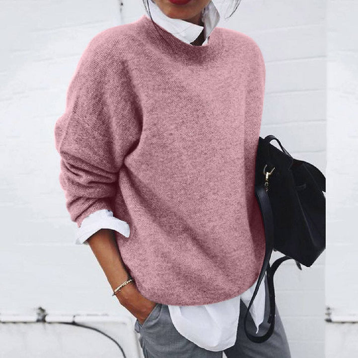 Women's Cashmere Sweater | Round Neck, Minimalist | Indra