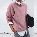Women's Cashmere Sweater | Round Neck, Minimalist | Indra