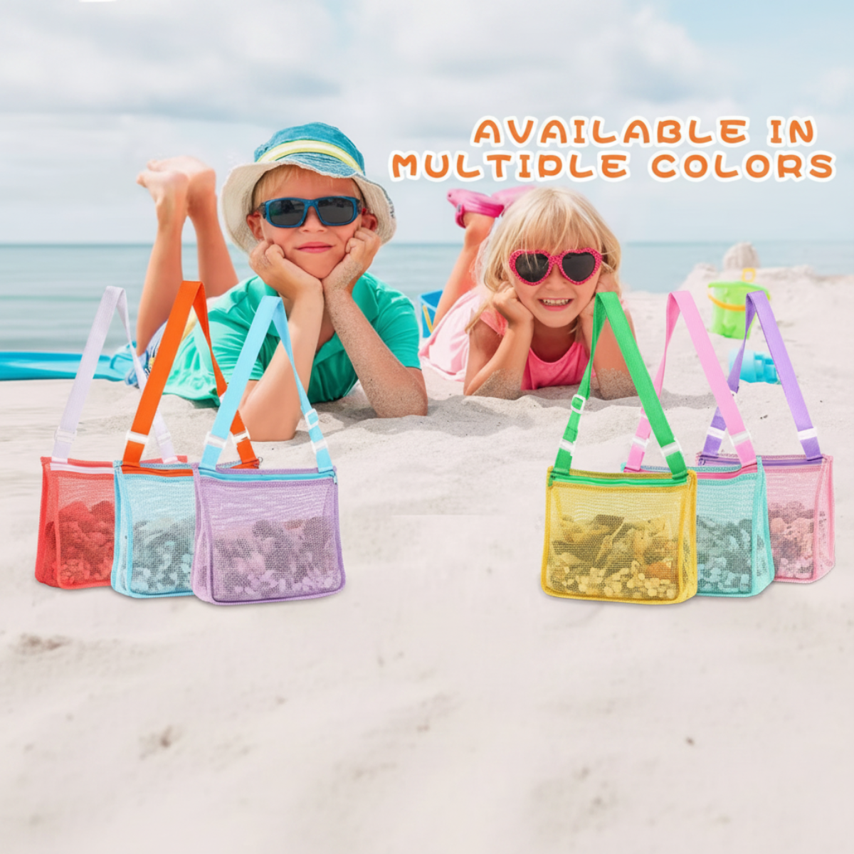 Beach Toy Bag | Mesh Sand-Free, Kids & Family | Yvaine
