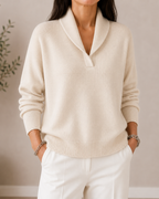 Jolie | Women's V-Neck Jumper | Soft Knit, Wrap Neckline | All-Season