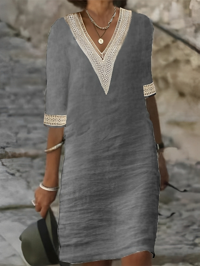 Women Linen Dress Relaxed Fit Midi | Tamsin