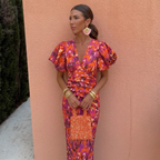 Summer Dress Women Lightweight Spring V Neck Puff Sleeve