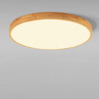 Delphine | Flush Mount Ceiling Light | Nordic Solid Wood, Round LED | 30CM