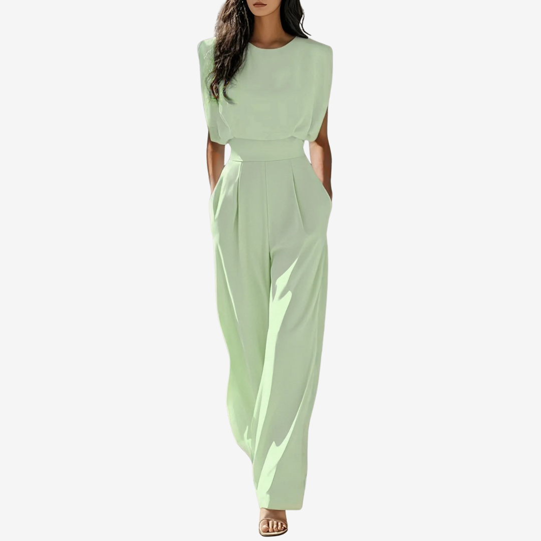 Delphine | Women's Jumpsuit | Belted Waist, Minimalist | Elegant