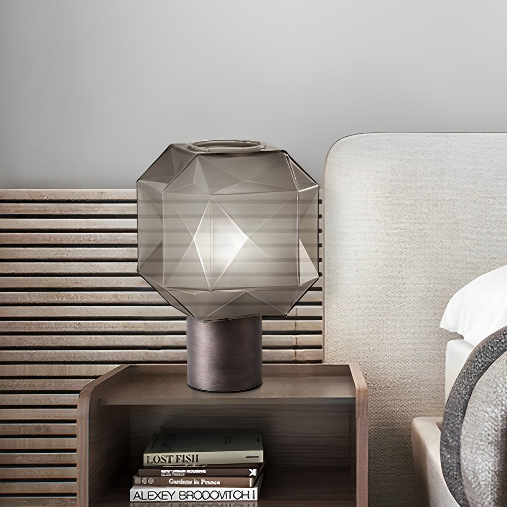 Anouk | Table Lamp | Smoke Gray Glass Shade, E27, 1-Light | Modern Retro