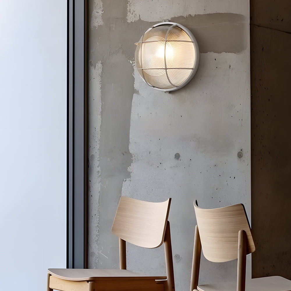 Tamsin | Outdoor Wall Lamp | Retro Industrial, E27, Cast Aluminum | Oval & Round