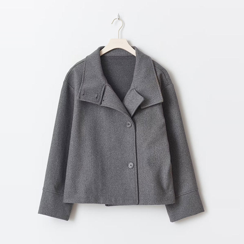 Juno | Women's Short Coat | Double-Breasted, Classic Fit | Black, Navy, Beige, Grey