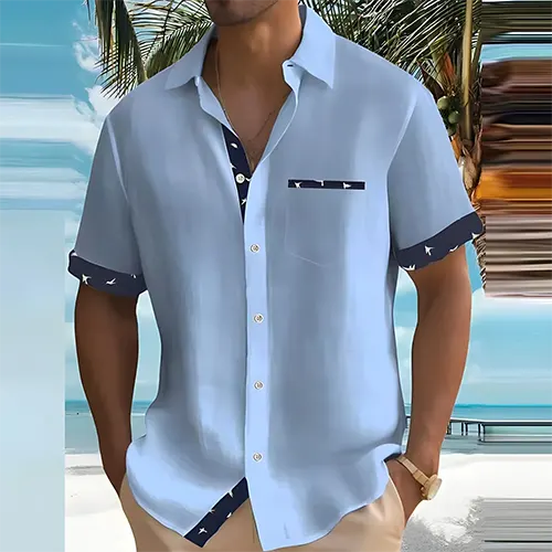 Aria | Men's Short Sleeve Summer Shirt | Breathable, Lightweight | S–3XL