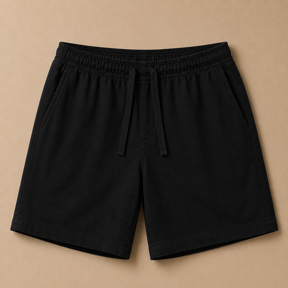 Mens Swim Shorts Lightweight Knee Length Loose Fit Drawstring Waist