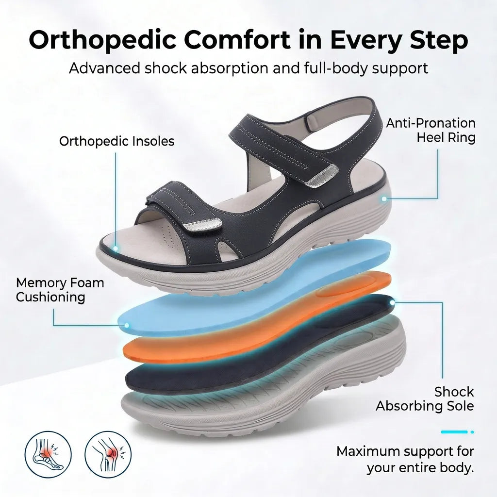 Orthopedic Sandals Women Arch Support Lightweight Slip Resistant