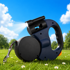 Ottoline | Dual Retractable Dog Leash | Two Dogs, Built-In Flashlight | 10FT