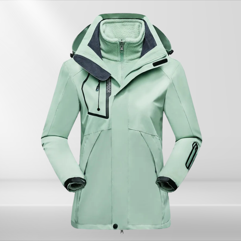 Women 3 in 1 Waterproof Jacket Fleece
