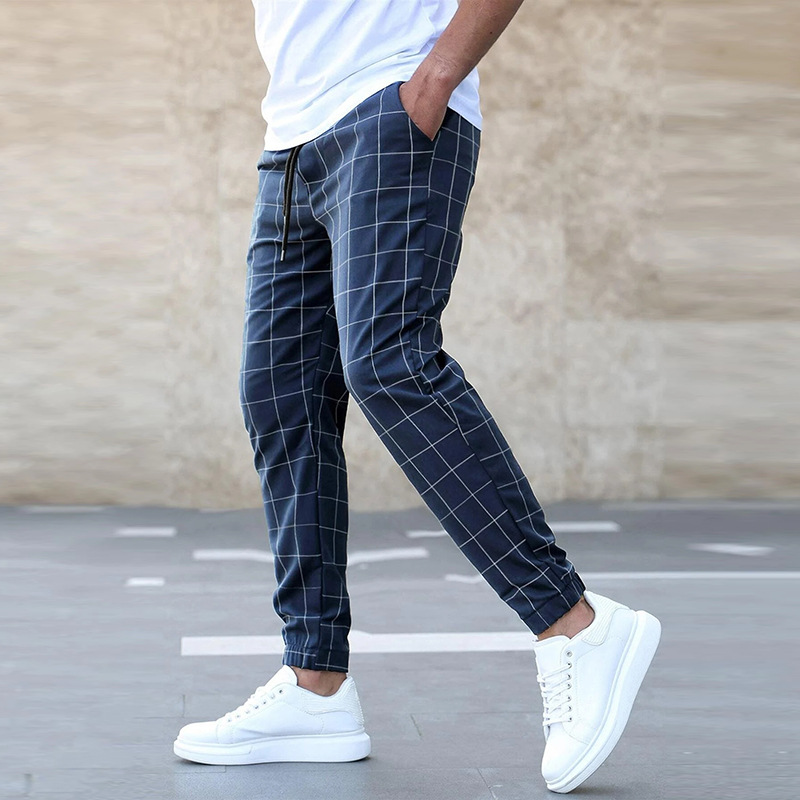 Wenna | Men's Jogger Pants | Plaid Pattern, Relaxed Fit | Casual Everyday