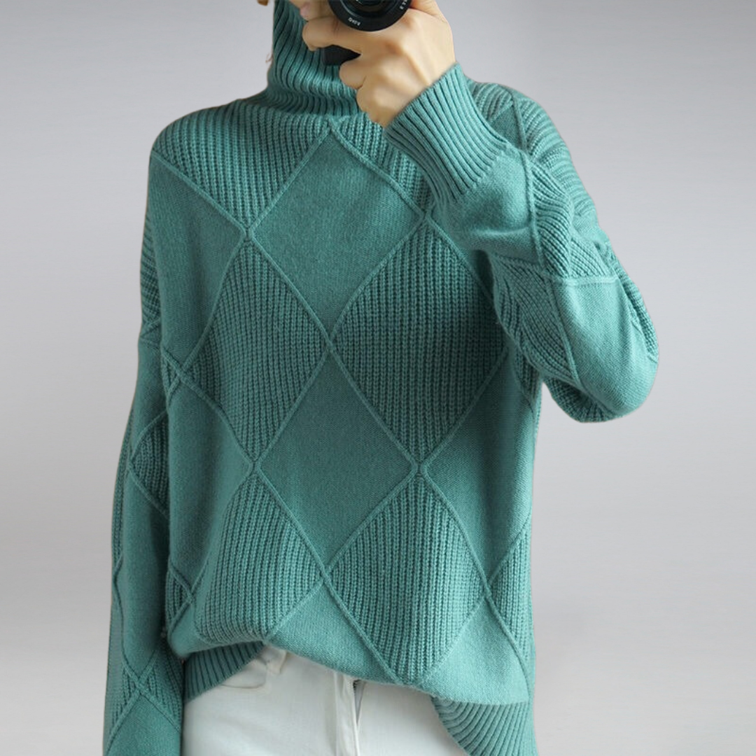 Ottavia | Women's Turtleneck Sweater | Cashmere, Soft & Warm | Multi-Color