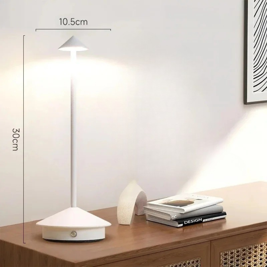 Briar | LED Table Lamp | Rechargeable, Touch Dimming | Aluminium Cone