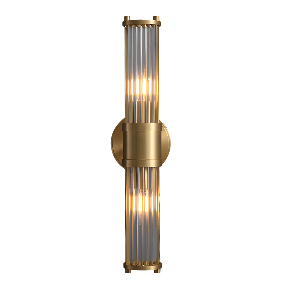Mila | Wall Lamp | Modern Cylindrical Glass, 1/2-Light | Chrome & Gold