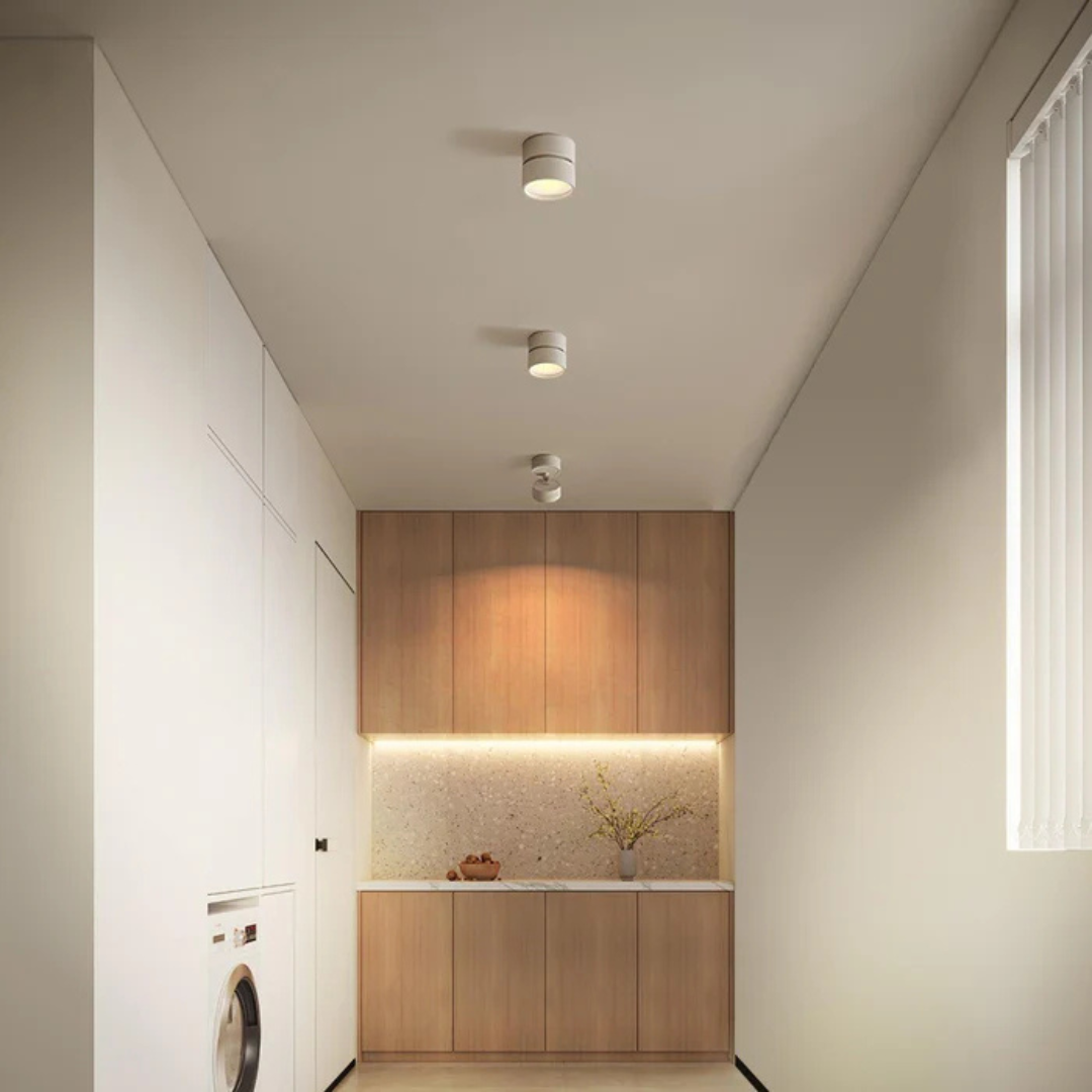 Della | LED Ceiling Spotlight | Adjustable, Minimalist | Warm White, Black & White