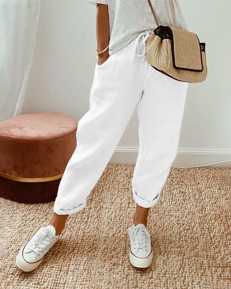 Embla | Women's Linen Pants | Casual, Breathable | Relaxed Fit