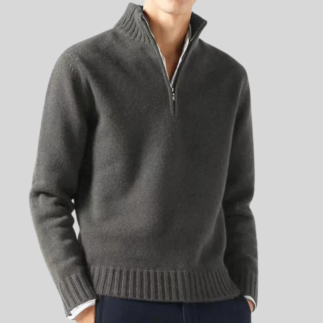 Calla | Men's Half-Zip Pullover Sweater | Wool Blend, Warm