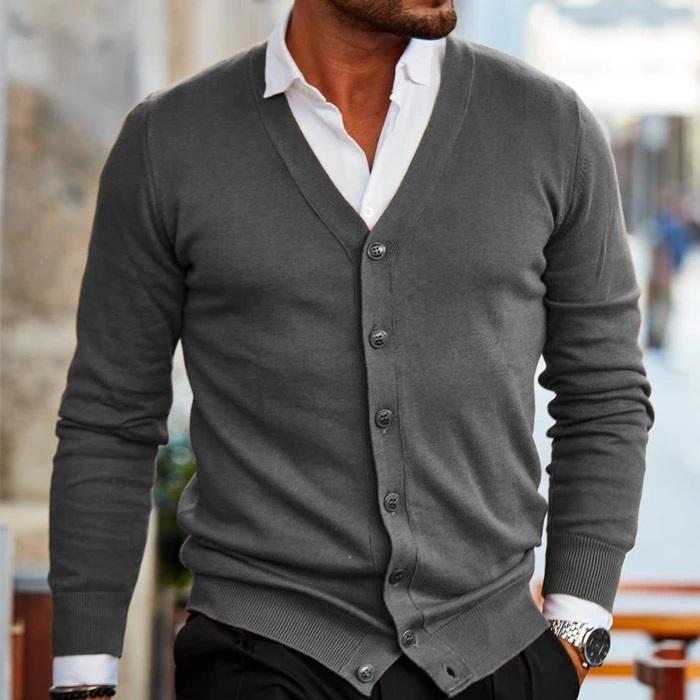 Men Knit Cardigan Comfortable Fit