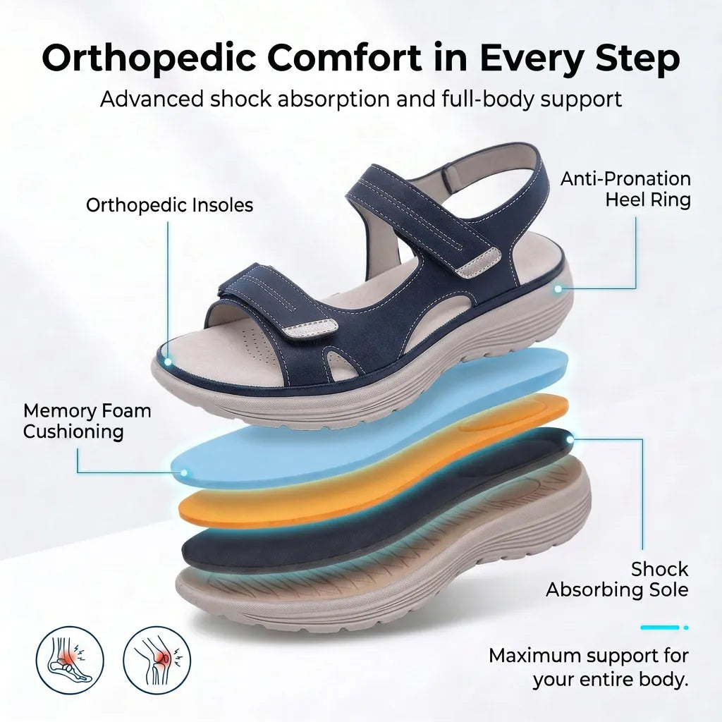 Orthopedic Sandals Women Arch Support Lightweight Slip Resistant