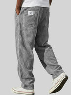 Tindra | Men's Drawstring Trousers | Corduroy Texture, Relaxed Fit | All-Season