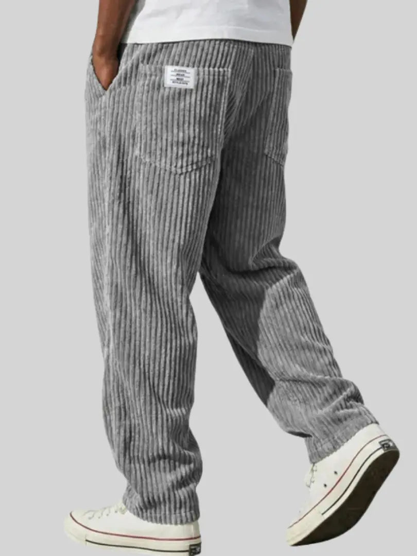 Tindra | Men's Drawstring Trousers | Corduroy Texture, Relaxed Fit | All-Season
