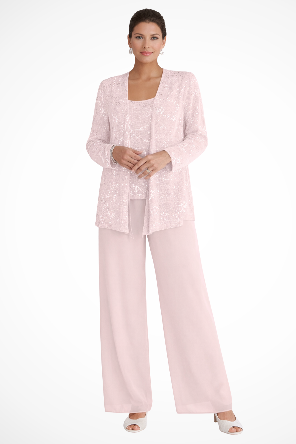 Lena | Women's Evening Set | Three-Piece, Wide-Leg Trousers | XS–2XL