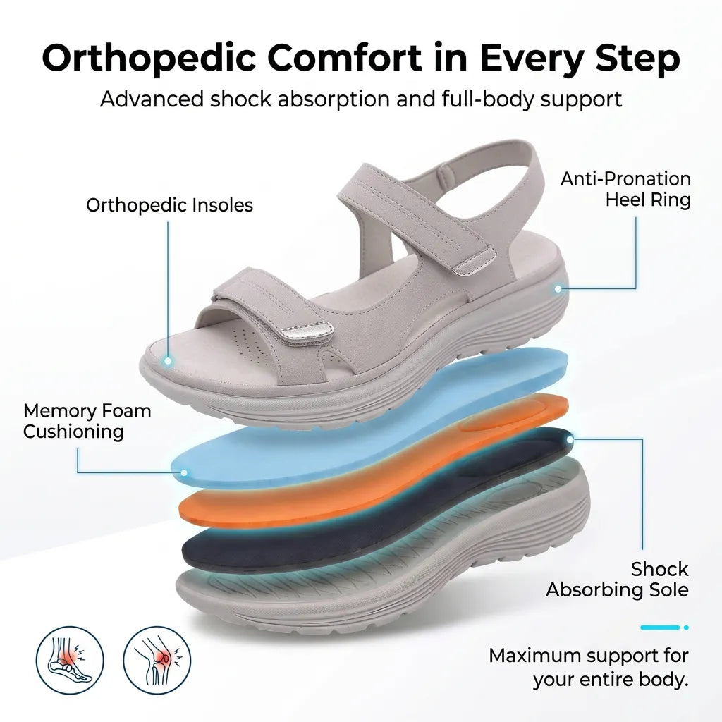 Orthopedic Sandals Women Arch Support Lightweight Slip Resistant