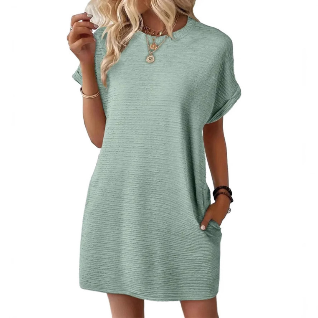 Women A-Line Dress Round Neck