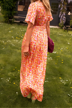 Iris | Maxi Dress | V-Neck, Floral, Fitted Waist | Summer Women