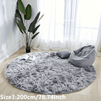 Delphine | Round Plush Rug | Tie-Dye, Soft & Non-Slip | Living Room, Bedroom