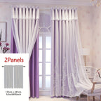 Saoirse | Embroidered Curtain Panels | Elf & Fairy Design, Light-Filtering | Set of 2 with Rings