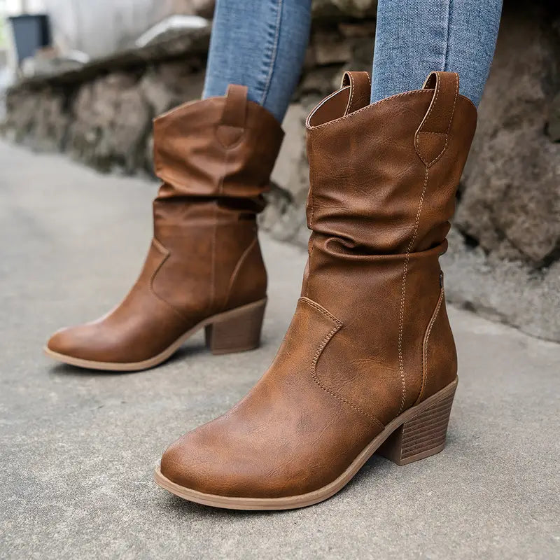 Women Ankle Boots Western Style