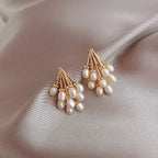 Bea | Pearl Tassel Earrings | 18K Gold Plated Silver, Hypoallergenic | Women