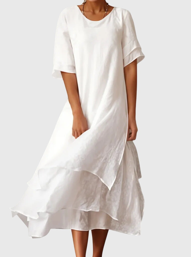 Maren | Women's Elegant Dress | Open Neckline, Fluid Cut