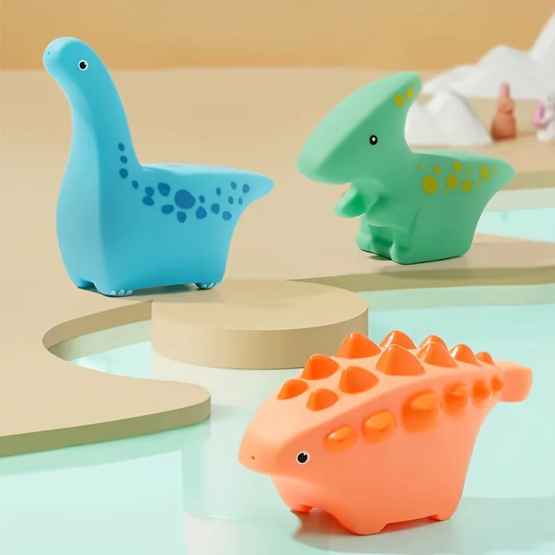 Mila | Bath Toy Water Squirters | Kids' Bathtub Play Set | Dinosaur & Animal Figures