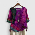 Tamsin | Women Boho Patchwork Print Top
