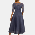 Women Lace Dress Elegant Midi Layered Skirt | Posy