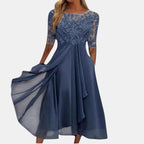 Women Lace Dress Elegant Midi Layered Skirt | Posy