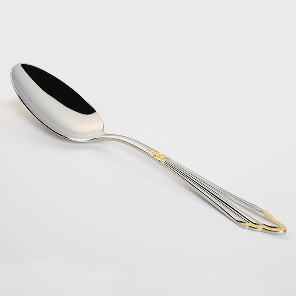 Jade | Cutlery Set | Gold Finish, Stainless Steel | 24 or 48 Piece