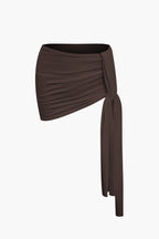 Jade | Two-Piece Set | One-Shoulder Top & Draped Mini Skirt | Women's