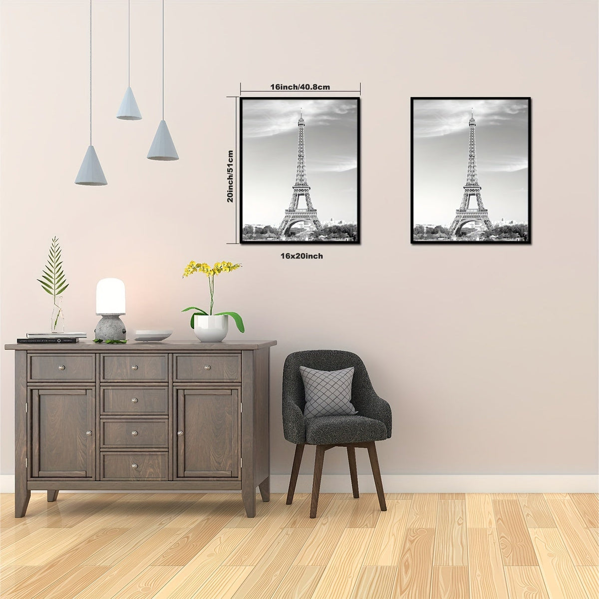 Vada | Photo Frames Set | Black Wall Frames for Posters & Art | 2 Pack