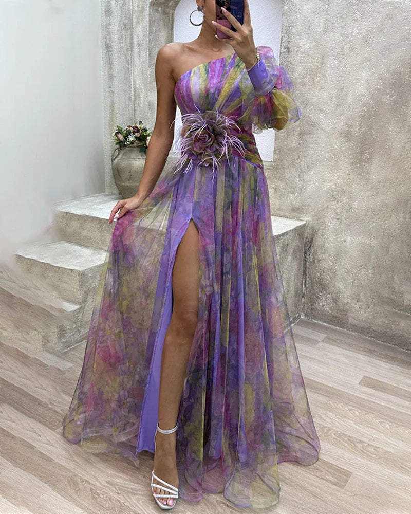 Split Maxi Dress | Long Sleeve, Elegant | Orla