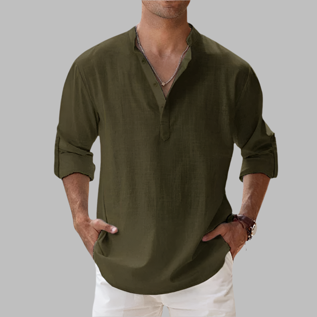 Ottoline | Men's Linen Shirt | Relaxed Fit, Button-Down | Breathable Summer