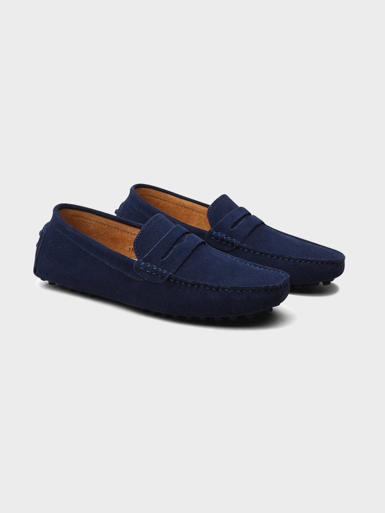 Marlowe | Suede Loafers | Men's Slip-On Boat Shoes | Calf Suede, Laceless