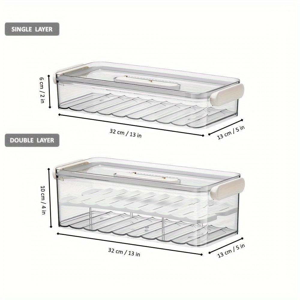 Cassia | Refrigerator Storage Box | Food-Safe PET Container | Single & Double Layer