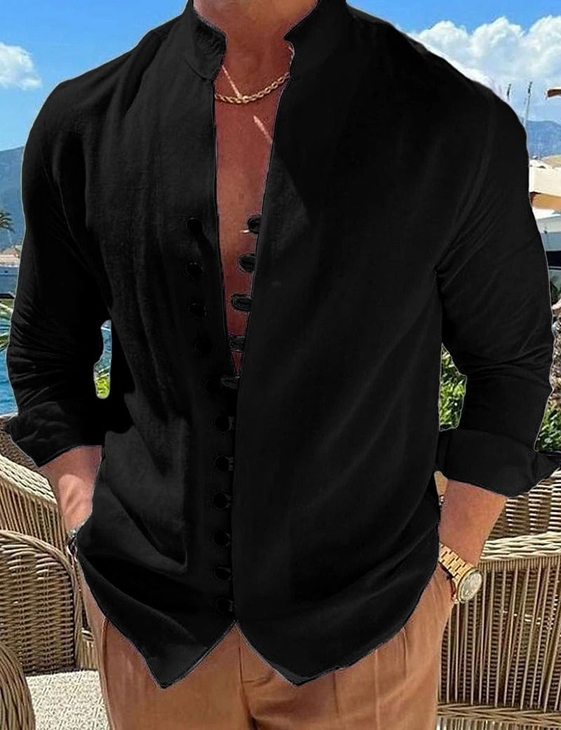 Aria | Men's Cotton Shirt | Long Sleeve, Casual Relaxed Fit